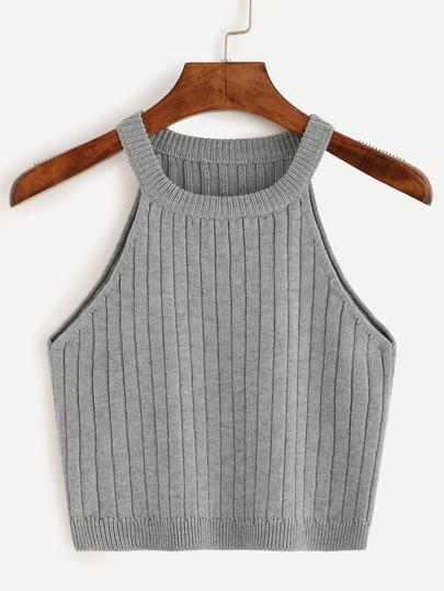 Top Tejido Tank Gris