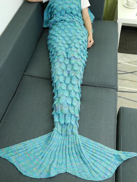 Della Scala Di Pesci Knit Sirena Gettare Blanket