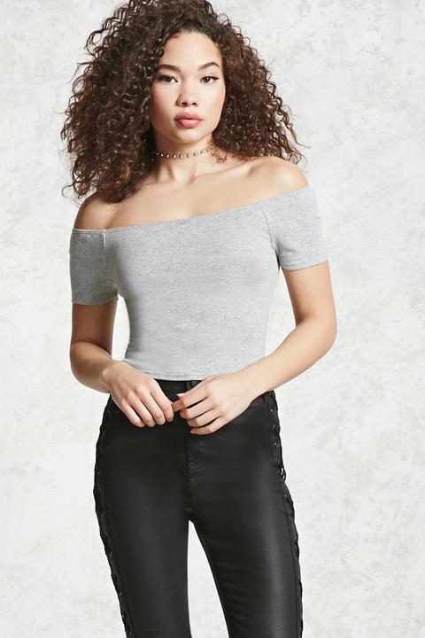 Off-the-shoulder Crop Top