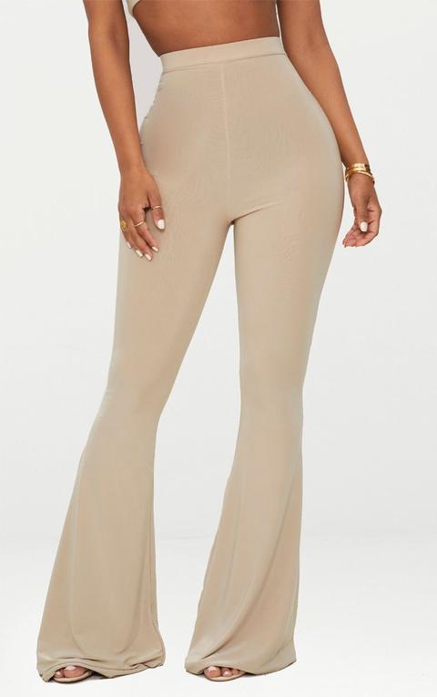 stone flared trousers