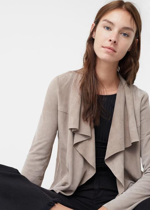Chaqueta Piel Solapas