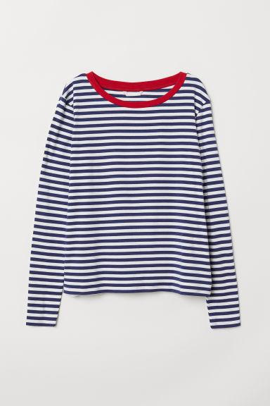 H & M - Striped Jersey Top - Red