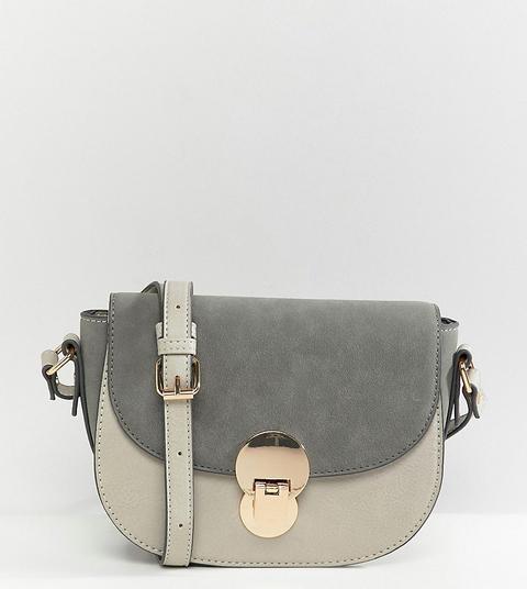 Accessorize - Tessa - Borsa Grigia A Bisaccia Patella E Tracolla - Grigio