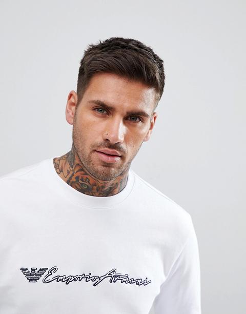 Emporio armani deals script t shirt