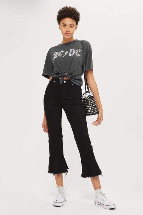 Acdc Knot Crop T-shirt By And Finally