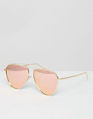 Jeepers Peepers - Occhiali Da Sole Modello Aviatore A Goccia Con Lenti A Specchio Rosa - Rosa