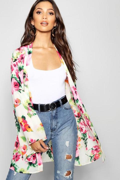 Floral Wide Sleeve Kimono