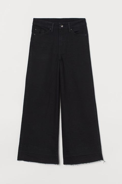 Culotte High Ankle Jeans - Negro