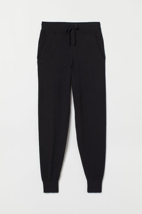 Cashmere-blend Joggers - Black