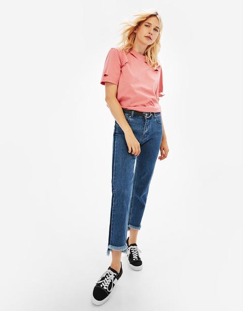 Jeans Cigarette Fit Bandas Laterales