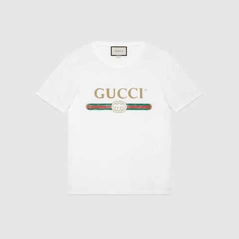 Camiseta Lavada Con Logotipo Gucci