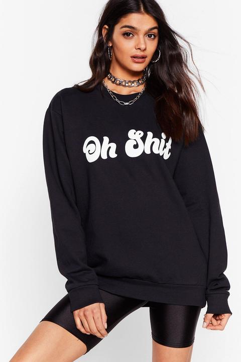 Sweatshirt À Slogan Oh Shit