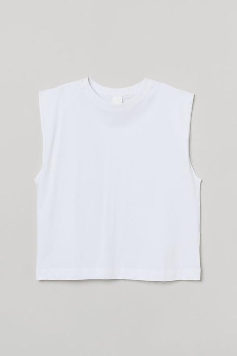 Camiseta Sin Mangas - Blanco