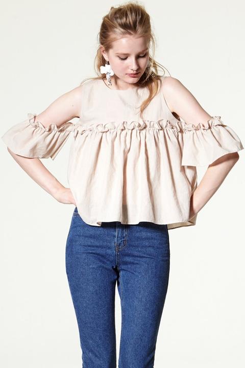 Bailey Off-the-shoulder Shirred Top