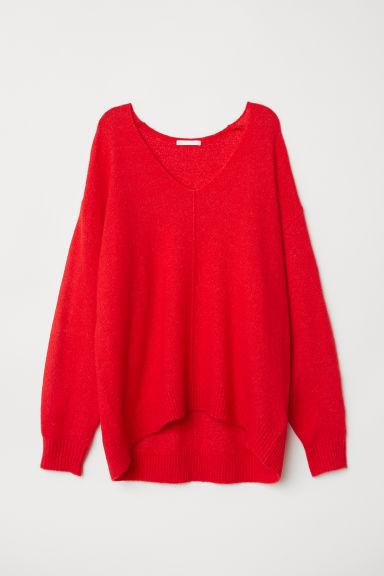H & M - Jersey En Punto Fino - Rojo