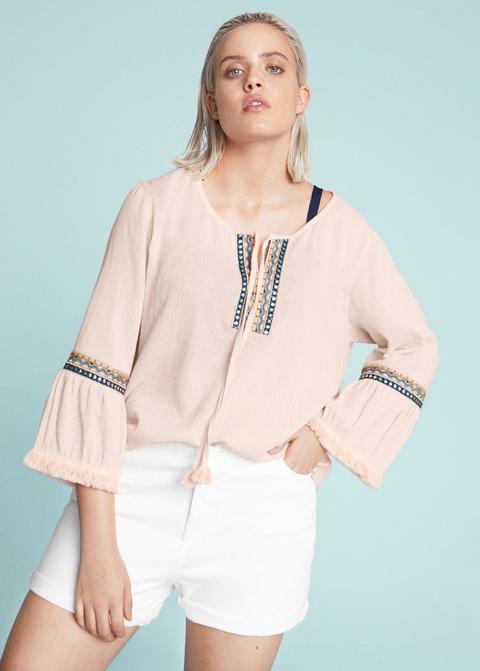 Blusa Boho Bordados