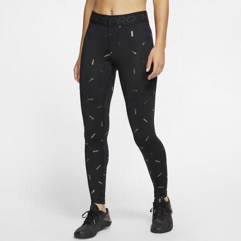 Nike Pro Mallas Con Estampado - Mujer - Negro