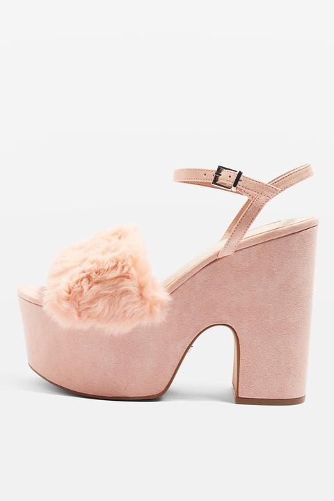 Lash Two Part Faux Fur Sandals