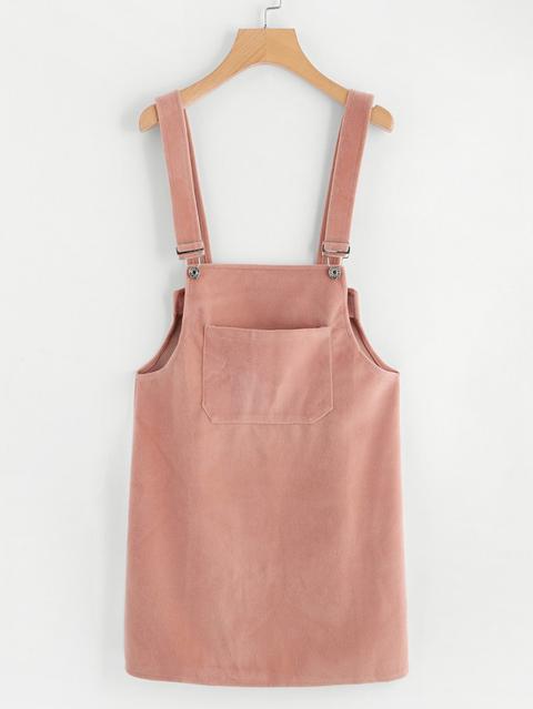 Pocket Front Pinafore Dress