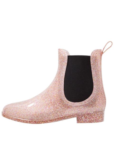 Glamorous Stivali Di Gomma Pink Glitter