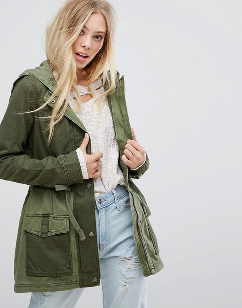 Hollister - Parka Multitasche - Verde