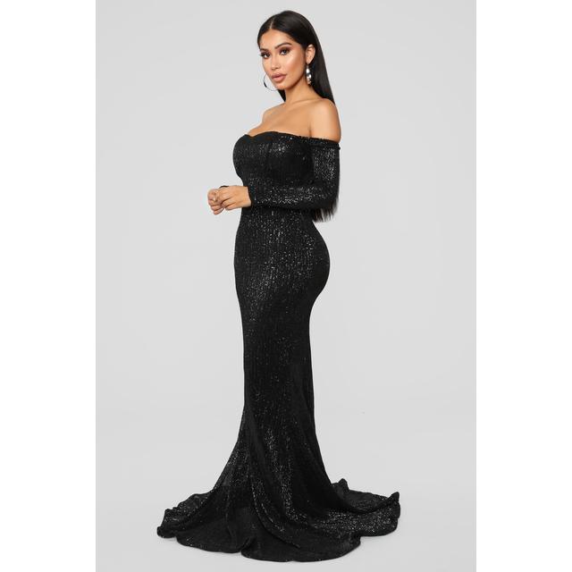 black fashion nova dress