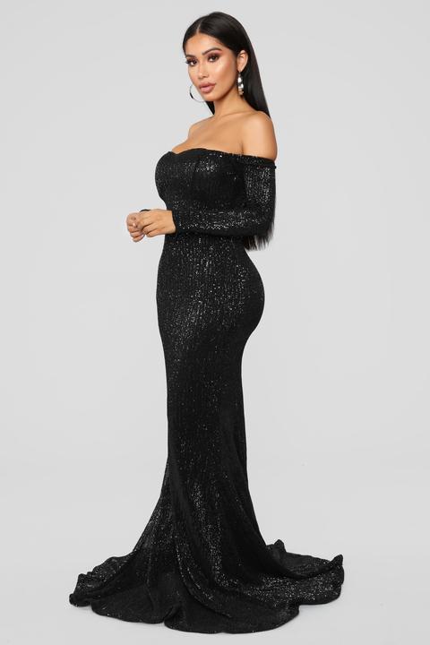 Got Class Sequin Dress - Black
