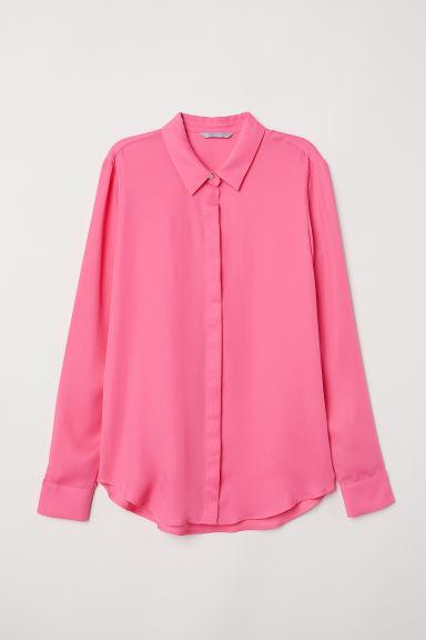 H & M - Camicetta A Maniche Lunghe - Rosa