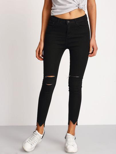 Pantalón Rotos Denim Negro