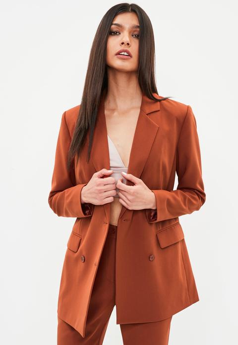 orange longline blazer