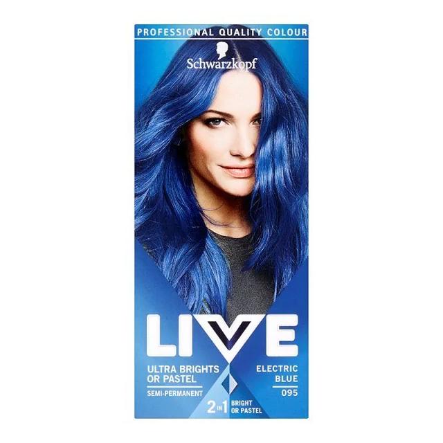 Live Ultra Brights 095 Electric Blue Hair Dye From Superdrug On 21