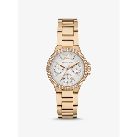 Mk Mini Camille Pavé Gold-tone Watch - Gold - Michael Kors