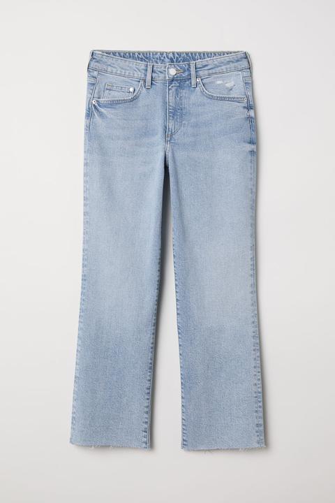 Straight High Ankle Jeans - Azul