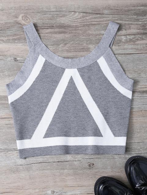 Chevron Banda Maglia Top Crop