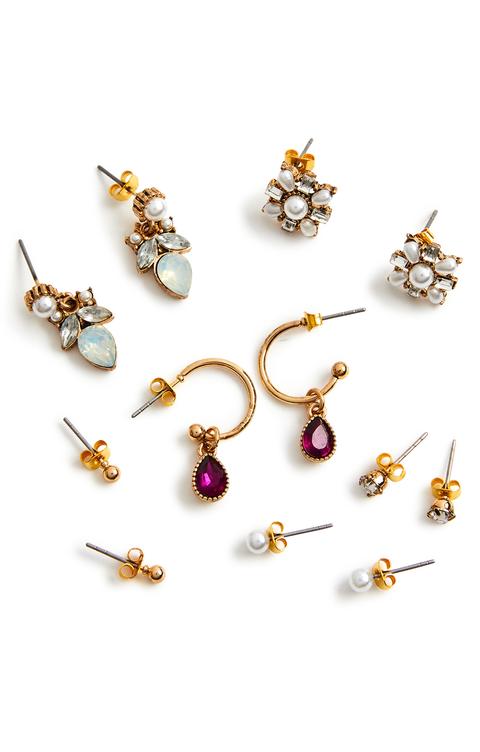 Antique Stud And Pearl Earrings 6 Pack