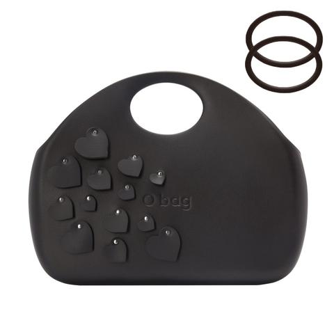 O Bag Moon .scocca Con Cuori Applicati de O Bag en 21 Buttons