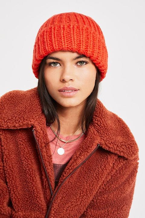 Uo Femme Beanie - Orange - Orange At 