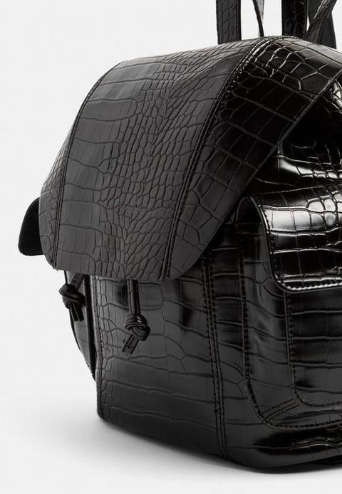 Black Croc Backpack, Black from 