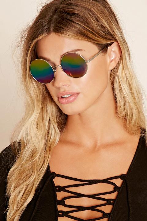 Iridescent Round Sunglasses