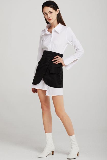 Sarah Shirt Dress And Overlay Skirt Set