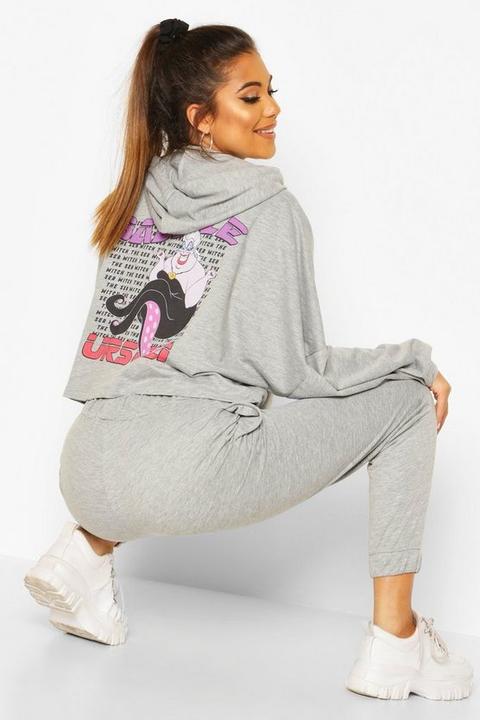 Womens Disney Ursula Hooded Lounge Set - Grey - 8, Grey