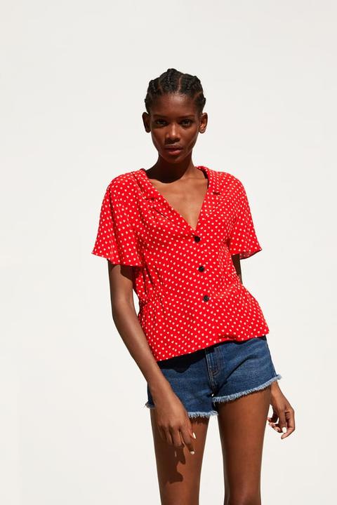 Camisa Estampado Corazones de Zara en 21 Buttons