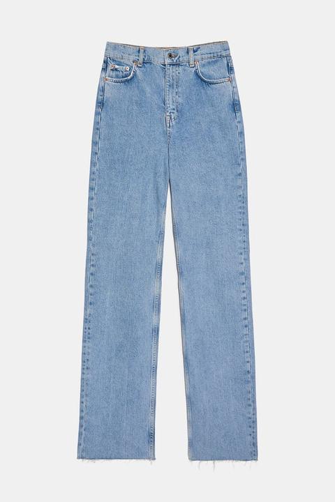 Jeans Zw Premium 90s Wide Leg Sky Blue Extra Largo from Zara on 21 Buttons