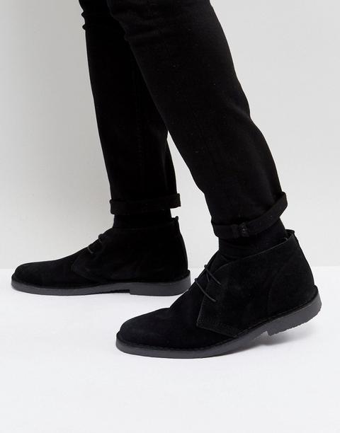Pier One Suede Desert Boots In Black Black From Asos On 21 Buttons