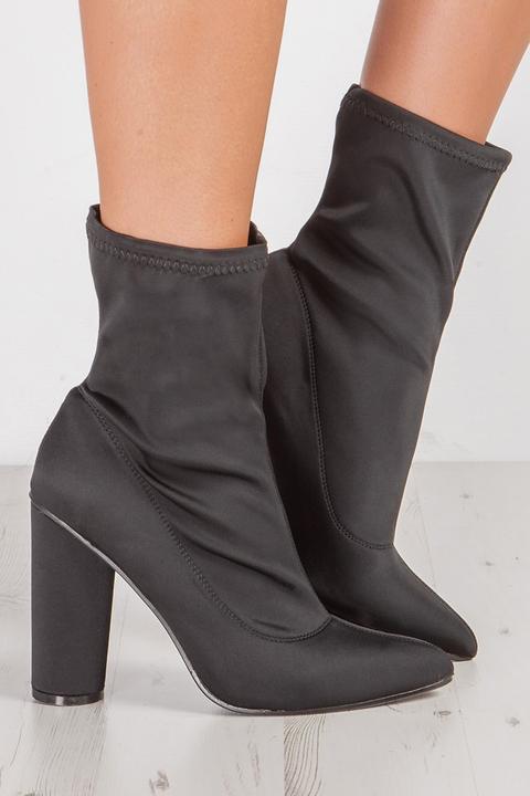 Kourtney Black Heeled Ankle Boots