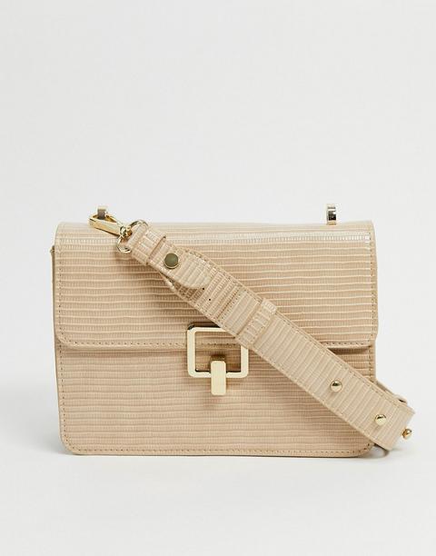 Pimkie Mock Croc Cross Body Bag In Beige-neutral