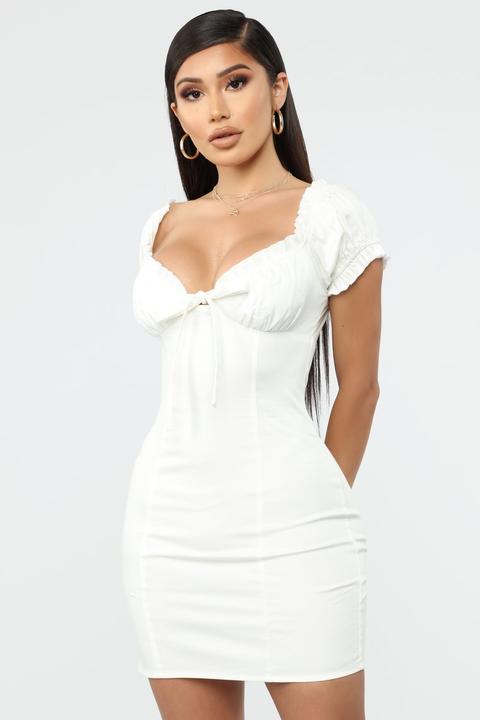 Polly Mini Dress - White