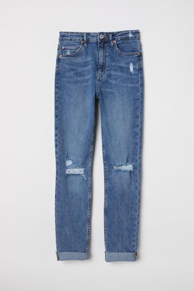 Skinny High Waist Jeans - Blue - Damen