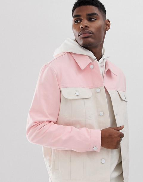 oversized coloured denim jacket