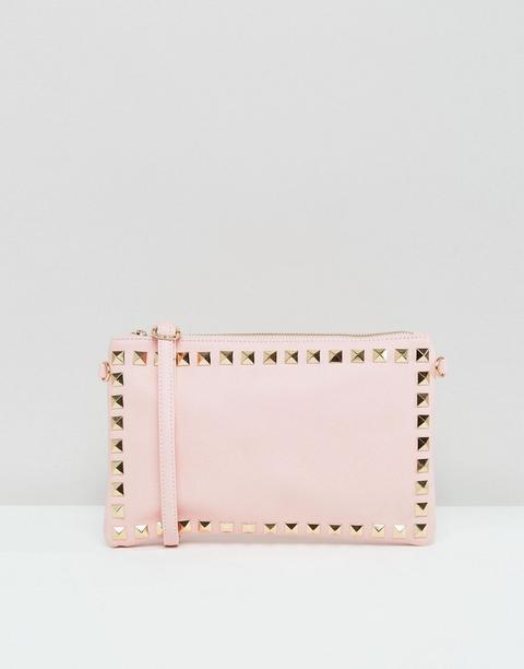 Yoki Fashion - Pochette Con Bordo Borchiato - Rosa